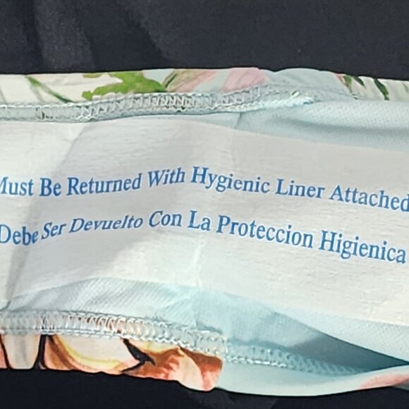 Kona Sol Sea Blue Pink Floral Lined High Coverage One Piece Bathing Suit SM 4-6 - Picture 13 of 16